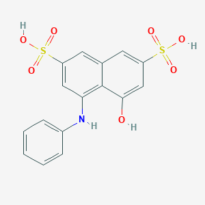 molecular formula C16H13NO7S2 B1612327 4-Hydroxy-5-(phenylamino)naphthalene-2,7-disulfonic acid CAS No. 213249-11-7