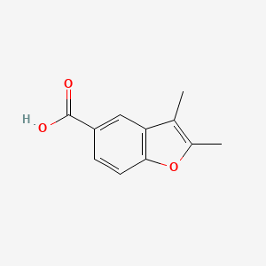 molecular formula C11H10O3 B1612328 2,3-二甲基苯并呋喃-5-甲酸 CAS No. 3781-93-9