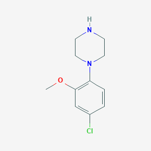 molecular formula C11H15ClN2O B1612331 1-(4-Chloro-2-methoxyphenyl)piperazine CAS No. 89989-01-5