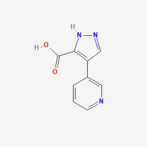 molecular formula C9H7N3O2 B1612339 4-(Pyridin-3-YL)-1H-pyrazole-3-carboxylic acid CAS No. 117784-26-6