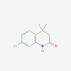 molecular formula C11H12ClNO B1612353 7-Chloro-4,4-dimethyl-1,3-dihydroquinolin-2-one CAS No. 133999-06-1