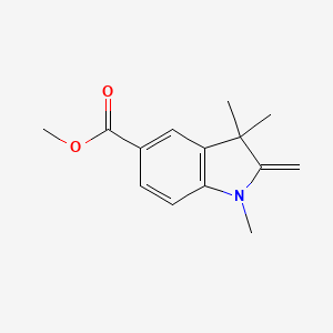 molecular formula C14H17NO2 B1612354 Methyl 1,3,3-trimethyl-2-methylidene-2,3-dihydro-1H-indole-5-carboxylate CAS No. 6872-10-2