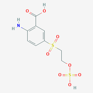 molecular formula C9H11NO8S2 B1612358 2-Amino-5-(2-(sulfooxy)ethylsulfonyl)benzoic acid CAS No. 77365-70-9