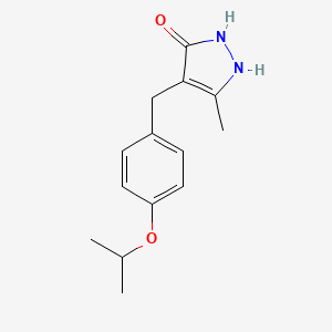 molecular formula C14H18N2O2 B1612361 4-(4-Isopropoxybenzyl)-5-methyl-1H-pyrazol-3(2H)-one CAS No. 329044-14-6