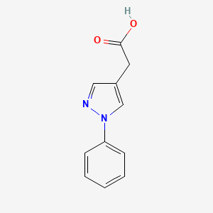 molecular formula C11H10N2O2 B1612382 (1-phenyl-1H-pyrazol-4-yl)acetic acid CAS No. 35715-77-6
