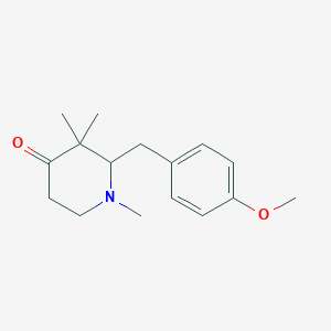 2-[(4-Methoxyphenyl)methyl]-1,3,3-trimethylpiperidin-4-one