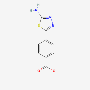 molecular formula C10H9N3O2S B1612404 Methyl 4-(5-amino-1,3,4-thiadiazol-2-YL)benzoate CAS No. 51542-42-8