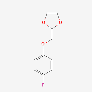 B1612413 2-((4-Fluorophenoxy)methyl)-1,3-dioxolane CAS No. 850348-78-6