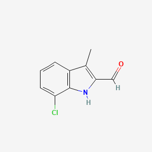 molecular formula C10H8ClNO B1612414 7-氯-3-甲基-1H-吲哚-2-甲醛 CAS No. 910442-16-9