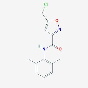 molecular formula C13H15ClN2O2 B161244 5-(chloromethyl)-N-(2,6-dimethylphenyl)-1,2-oxazole-3-carboxamide CAS No. 139297-40-8