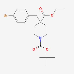 molecular formula C20H28BrNO4 B1612444 Ethyl N-Boc-4-(4-bromobenzyl)piperidine-4-carboxylate CAS No. 912617-73-3