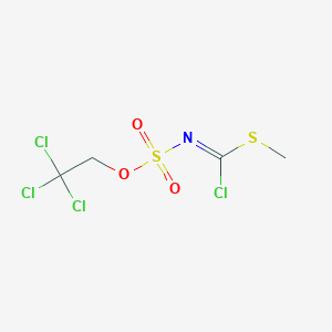 molecular formula C4H5Cl4NO3S2 B1612453 S-Methyl N-(2,2,2-trichloroethoxysulfonyl)carbonchloroimidothioate CAS No. 882739-48-2