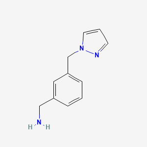 molecular formula C11H13N3 B1612456 3-(1H-pyrazol-1-ylmethyl)benzylamine CAS No. 562803-76-3
