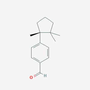B161248 4-[(1R)-1,2,2-Trimethylcyclopentyl]benzaldehyde CAS No. 16982-01-7