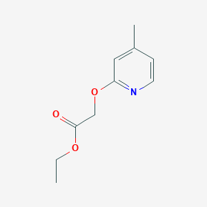 molecular formula C10H13NO3 B1612481 Ethyl 2-((4-methylpyridin-2-yl)oxy)acetate CAS No. 864684-80-0