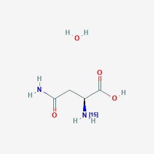 molecular formula C4H10N2O4 B1612498 (2S)-4-Amino-2-(15N)azanyl-4-oxobutanoic acid;hydrate CAS No. 287484-30-4