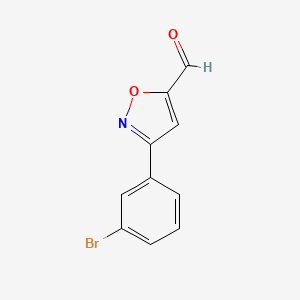molecular formula C10H6BrNO2 B1612519 3-(3-Bromophenyl)isoxazole-5-carbaldehyde CAS No. 869496-62-8