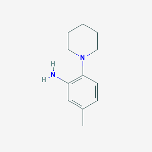 molecular formula C12H18N2 B1612530 5-Methyl-2-(1-piperidinyl)aniline CAS No. 91907-40-3