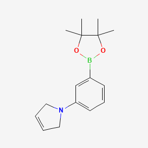 molecular formula C16H22BNO2 B1612536 1-[3-(4,4,5,5-Tetramethyl-[1,3,2]dioxaborolan-2-YL)-phenyl]-2,5-dihydro-1H-pyrrole CAS No. 864754-36-9