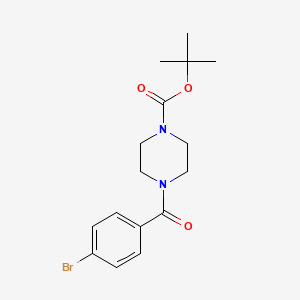 molecular formula C16H21BrN2O3 B1612539 Tert-butyl 4-(4-bromobenzoyl)piperazine-1-carboxylate CAS No. 867333-30-0