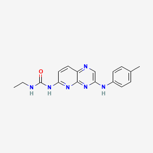 Urea, N-ethyl-N'-(3-((4-methylphenyl)amino)pyrido(2,3-b)pyrazin-6-yl)-