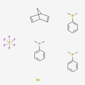 molecular formula C31H41F6P4Rh- B1612547 Tris(dimethylphenylphosphine)](2,5-norbornadiene)rhodium(I) hexafluorophosphate CAS No. 32761-50-5