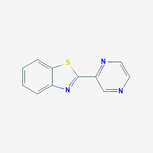 molecular formula C11H7N3S B161255 2-(Pyrazin-2-yl)benzo[d]thiazole CAS No. 133593-36-9