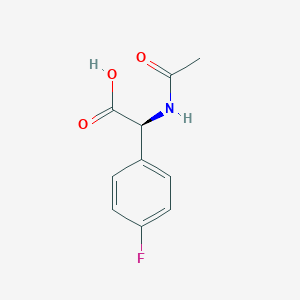 molecular formula C10H10FNO3 B161257 (S)-2-Acetamido-2-(4-fluorophenyl)acetic acid CAS No. 136815-01-5