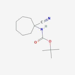 (1-Cyano-cycloheptyl)-carbamic acid tert-butyl ester