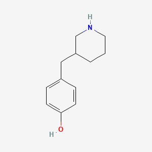 molecular formula C12H17NO B1612581 4-Piperidin-3-ylmethyl-phenol CAS No. 955315-07-8