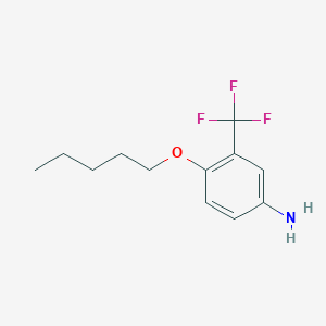 molecular formula C12H16F3NO B1612582 4-(Pentyloxy)-3-(trifluoromethyl)benzenamine CAS No. 832099-33-9