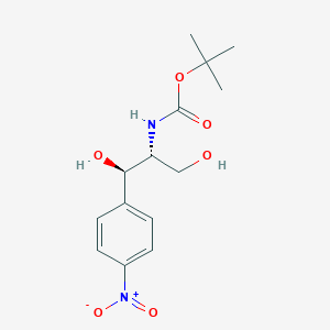 molecular formula C14H20N2O6 B1612605 Tert-butyl (1r,2r)-1,3-dihydroxy-1-(4-nitrophenyl)propan-2-ylcarbamate CAS No. 366487-74-3
