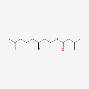 molecular formula C15H28O2 B1612637 Butanoic acid, 3-methyl-, (3S)-3,7-dimethyl-7-octen-1-yl ester CAS No. 7778-96-3