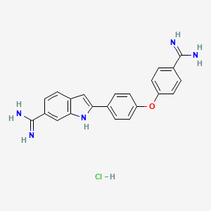 2-[4-(4-Carbamimidoylphenoxy)phenyl]-1H-indole-6-carboximidamide;hydrochloride