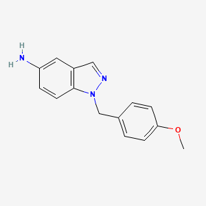 molecular formula C15H15N3O B1612654 1-(4-Methoxybenzyl)-1H-indazol-5-amine CAS No. 939756-05-5