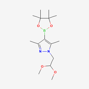 molecular formula C15H27BN2O4 B1612670 1-(2,2-Dimethoxyethyl)-3,5-dimethyl-4-(4,4,5,5-tetramethyl-1,3,2-dioxaborolan-2-yl)-1H-pyrazole CAS No. 864754-33-6