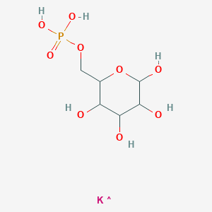 molecular formula C6H13KO9P B1612673 Potassium ((2R,3S,4S,5R)-3,4,5,6-tetrahydroxytetrahydro-2H-pyran-2-yl)methyl hydrogenphosphate CAS No. 103192-55-8