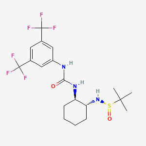 (R)-N-((1R,2R)-2-(3-(3,5-Bis(trifluoromethyl)phenyl)ureido)cyclohexyl)-2-methylpropane-2-sulfinamide