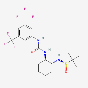 (R)-N-[(1R,2R)-2-(3-(3,5-Bis(trifluoromethyl)phenyl)ureido)cyclohexyl]-tert-butyl-sulfinamide