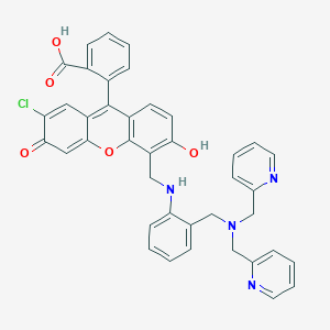 2-[5-[[2-[[Bis(pyridin-2-ylmethyl)amino]methyl]anilino]methyl]-2-chloro-6-hydroxy-3-oxoxanthen-9-yl]benzoic acid