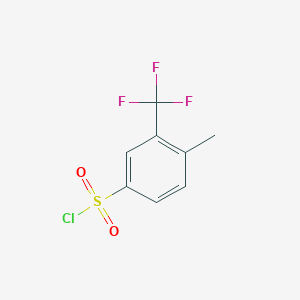 molecular formula C8H6ClF3O2S B1612719 4-Methyl-3-(trifluoromethyl)benzene-1-sulfonyl chloride CAS No. 151258-36-5