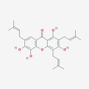 molecular formula C28H32O6 B161272 Parvifolixanthone A 