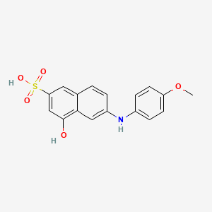 4-Hydroxy-6-(4-methoxyanilino)naphthalene-2-sulfonic acid