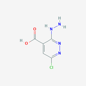 molecular formula C5H5ClN4O2 B1612734 6-Chloro-3-hydrazinylpyridazine-4-carboxylic acid CAS No. 77813-57-1