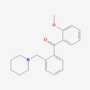molecular formula C20H23NO2 B1612744 2-Methoxy-2'-piperidinomethyl benzophenone CAS No. 898751-74-1