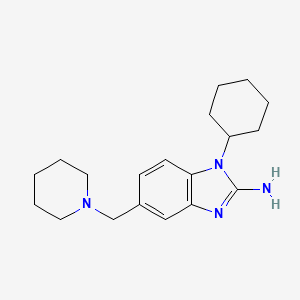 1-Cyclohexyl-5-[(piperidin-1-yl)methyl]-1H-benzimidazol-2-amine
