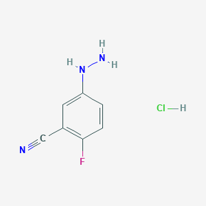 molecular formula C7H7ClFN3 B1612757 3-Cyano-4-fluorophenylhydrazine hydrochloride CAS No. 280120-91-4