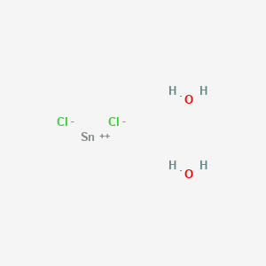 molecular formula SnCl2. 2H2O<br>Cl2H4O2Sn B161276 Stannous chloride dihydrate CAS No. 10025-69-1