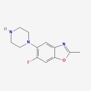 6-Fluoro-2-methyl-5-(piperazin-1-yl)benzoxazole