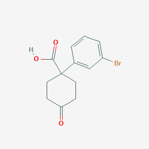 molecular formula C13H13BrO3 B1612778 1-(3-Bromophenyl)-4-oxocyclohexanecarboxylic acid CAS No. 1385694-53-0